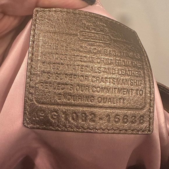 Coach suede and leather bag - Picture 5 of 7